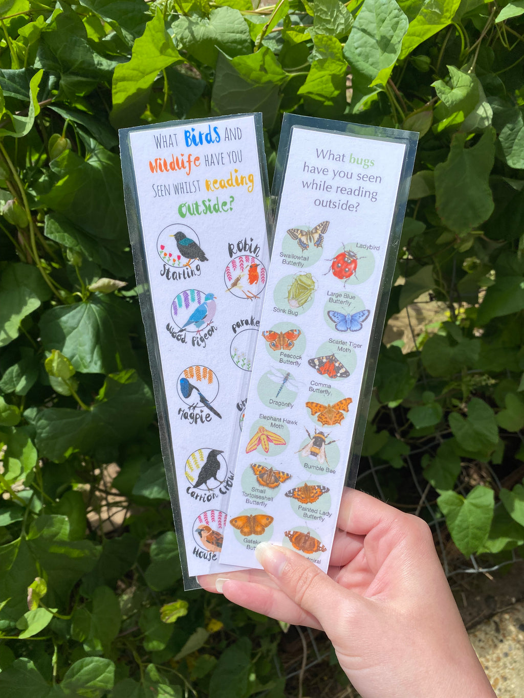 British Garden Birds and Butterfly Bookmarks In Collaboration with Art By Tamzyn